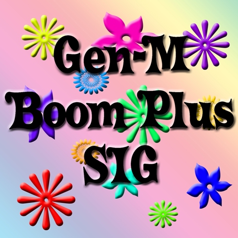 Gen-M Boom Plus SIG logo copyright 2013 by Naomi Ellen Rose
